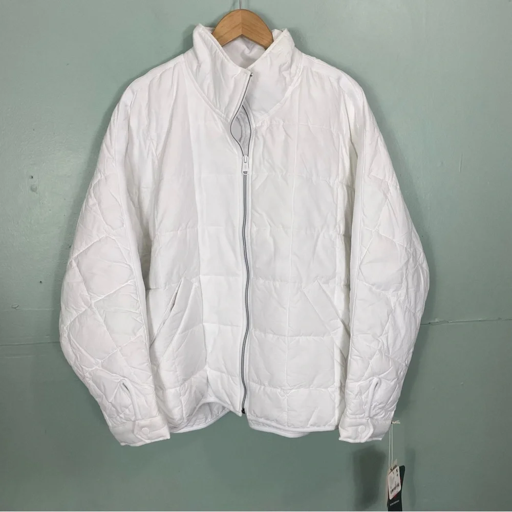 Free People Pippa Packable‎ Quilted Puffer Jacket White XL